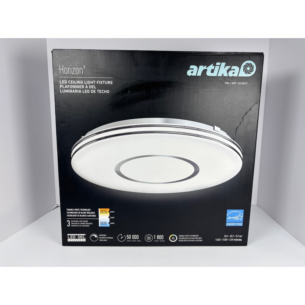 Artika Horizon LED Ceiling Light Fixture Tunable White Dimmable 13in FM-HOC-C2
